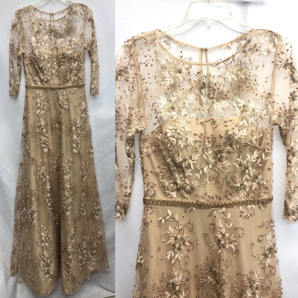 MonCheri, Cameron Blake 3/4 sleeves mother of bride fit and flare gown - Picture 6 of 16